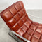 Sumptuous Mid Century Leather Chrome Rocker Chair