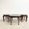 Set Of Three Art Deco Hexagonal Coffee and Side Tables
