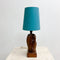 Mid Century Hand Carved Wooden Lamp Circa 1950s