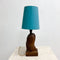 Mid Century Hand Carved Wooden Lamp Circa 1950s