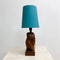 Mid Century Hand Carved Wooden Lamp Circa 1950s