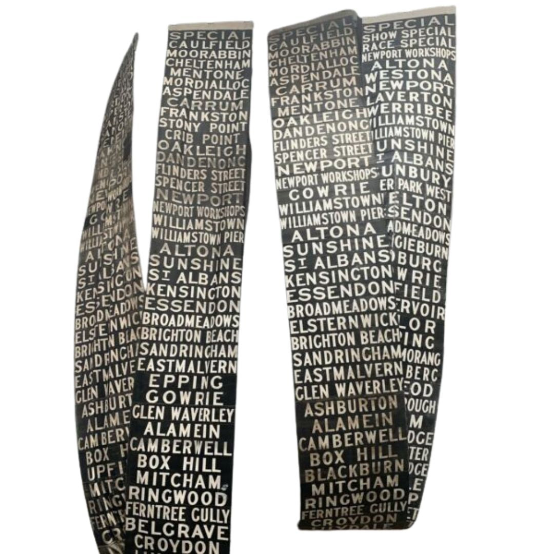 Industrial Melbourne Train Destination Rolls