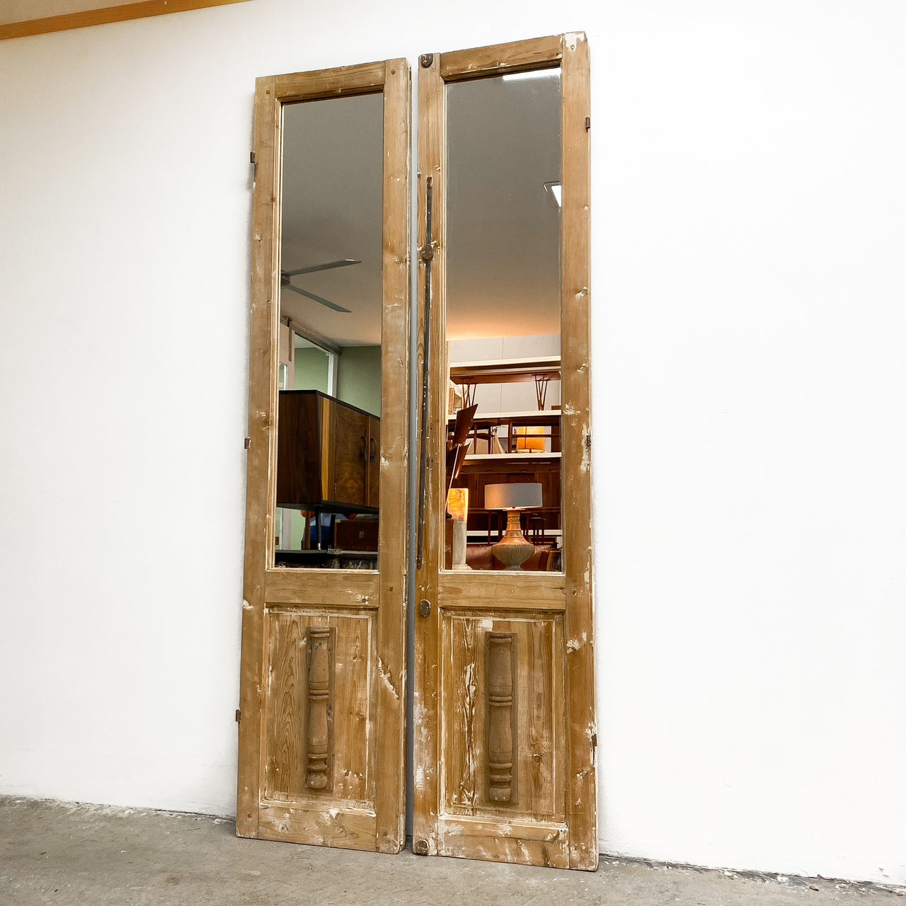 Large Rustic Mirrored Doors