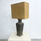 Mid Century 1960's Pewter & Brass Chinoiserie Patterned Lamp