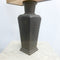 Mid Century 1960's Pewter & Brass Chinoiserie Patterned Lamp