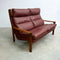 Mid Century 1970’s Tessa Delmont Two Seater Leather Sofa