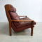 Mid Century 1970’s Tessa Delmont Two Seater Leather Sofa