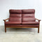 Mid Century 1970’s Tessa Delmont Two Seater Leather Sofa