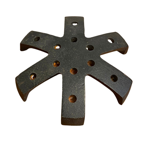 Mid Century Brutalist Cast Iron CandleTaper holder