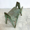 Mid Century Brutalist Sculptural Verdigris Brass Seat