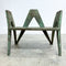 Mid Century Brutalist Sculptural Verdigris Brass Seat