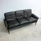 Mid Century Modern Black Leather Sofa 265 By H.W. Klein For Bramin 1960s