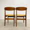 Set Of Four Mid Century Danish Dining Chairs - Reupholstered