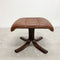 Mid Century Danish Leather Footstool Ottoman