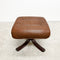 Mid Century Danish Leather Footstool Ottoman