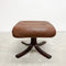 Mid Century Danish Leather Footstool Ottoman