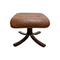 Mid Century Danish Leather Footstool Ottoman