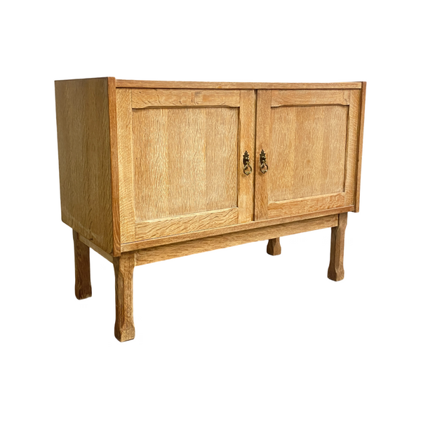Mid Century Danish Oak Record Cabinet