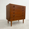 Mid Century Danish Teak Chest Of Five Drawers