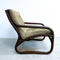 Mid Century European Bamboo And Canvas Sling Armchair