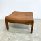 Mid Century Foot Stool With Leather Upholstery