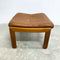 Mid Century Foot Stool With Leather Upholstery