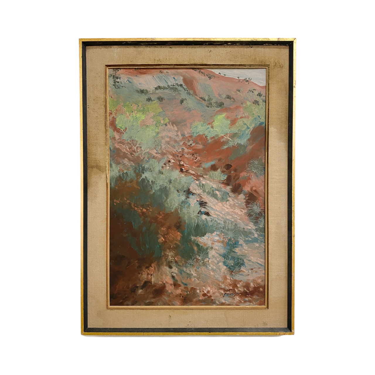 Mid Century Impressionist Queensland Hillside Landscape Painting