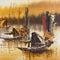 Mid Century Painting Of Junks And Boats