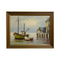 Mid Century Oil On Board Of Boat With Tender By N. James