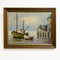 Mid Century Oil On Board Of Boat With Tender By N. James
