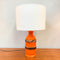 Mid Century Orange Glazed Table Lamp