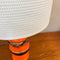 Mid Century Orange Glazed Table Lamp