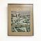 Mid Century Original Pastel Of Urban Landscape