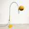 Mid Century Oslo Yellow Eyeball Arc Floor Lamp 1970s