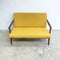Mid Century Parker Rattan Back 2 Seater Lounge - Restored
