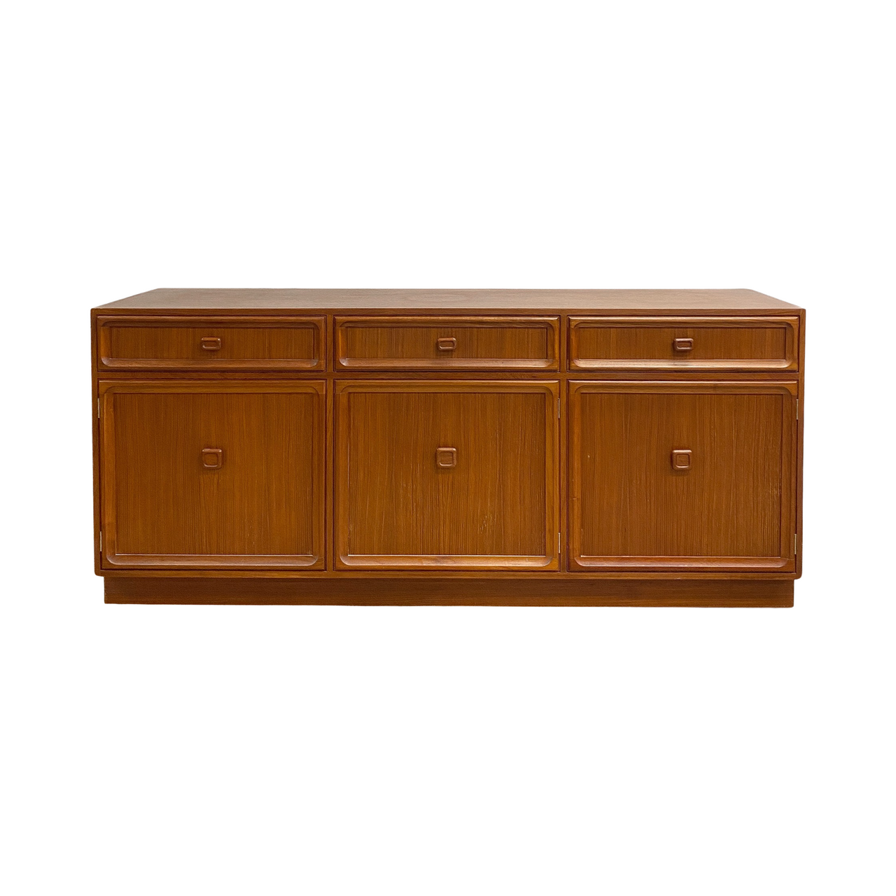 Mid Century Parker Square Handled Teak Sideboard