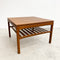 Mid Century Parker Square Teak Coffee Table With Slatted Shelf
