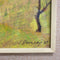 Mid Century Picture Pastel on Card Trees in Bloom