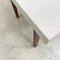 Mid Century Polished Cement Teak Side Table