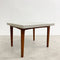 Mid Century Polished Cement Teak Side Table