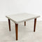 Mid Century Polished Cement Teak Side Table