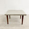 Mid Century Polished Cement Teak Side Table