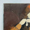 Mid Century Portrait Painting On Masonite By Elmer Needham