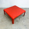 Mid Century Italian Red 'Demetrio' Coffee Table By V Magistretti
