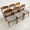 Mid Century Set Of Four Parker 107 “Matchstick” Dining Chairs