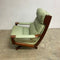Mid Century Tessa Delmont Sage Leather Swivel Armchair
