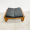 Mid Century Tessa T4 Black Leather Footstool
