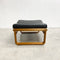 Mid Century Tessa T4 Black Leather Footstool