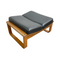 Mid Century Tessa T4 Black Leather Footstool