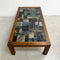 Mid Century Blackwood And Ceramic Tile Top Coffee Table 1970s